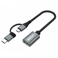 کابل تبدیل Nitu NT-CN21 OTG USB To MicroUSB / Type-C