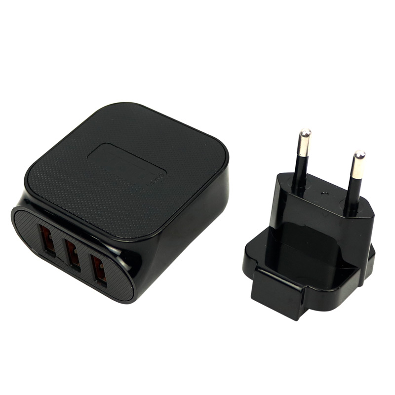 شارژر دیواری Nitu NT-TC026 3Port 3.4A + کابل میکرو یو اس بی و تبدیل EU