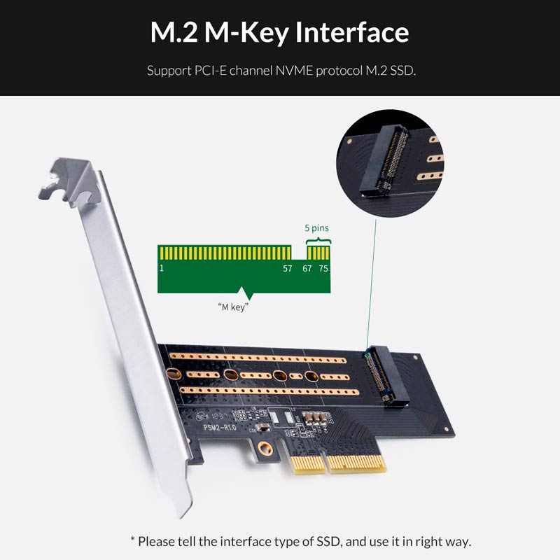 کارت تبدیل Orico PSM2 PCI-E to M.2 NVMe