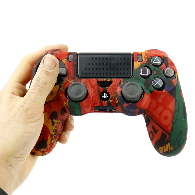روکش دسته بازی PS4 طرح اسکلت زمینه قرمز