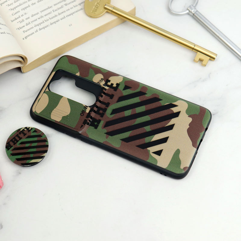 قاب طرحدار محافظ لنزدار کشویی + پاپ سوکت Xiaomi Redmi Note 8 Pro سری D