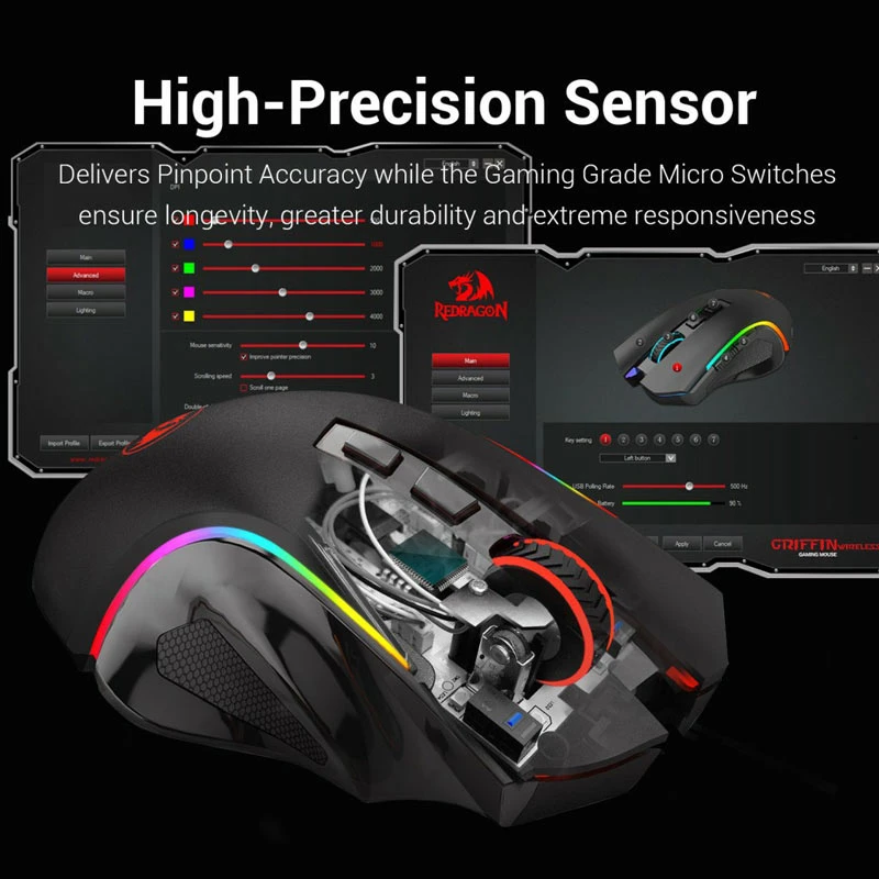 موس بی سیم گیمینگ Redragon Griffin M602-KS