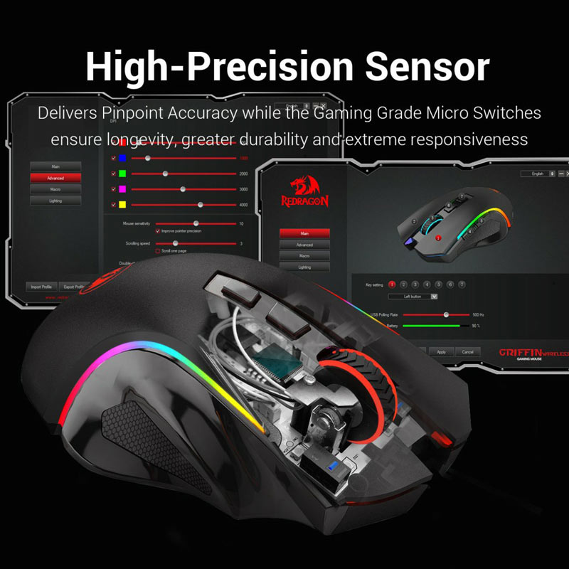 موس بی سیم گیمینگ Redragon Griffin M602-KS
