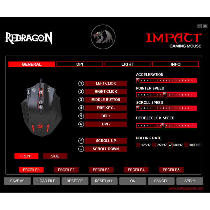 موس گیمینگ Redragon Impact M908