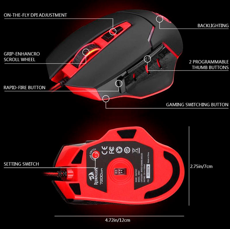 موس گیمینگ Redragon Inspirit 2 M907-RGB