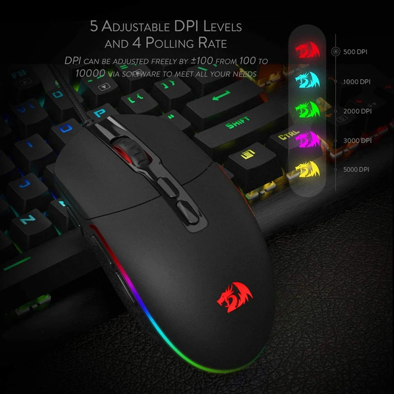 موس گیمینگ Redragon Invader M719-RGB
