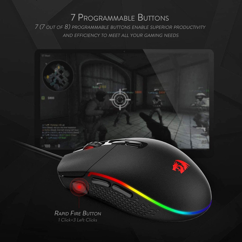 موس گیمینگ Redragon Invader M719-RGB