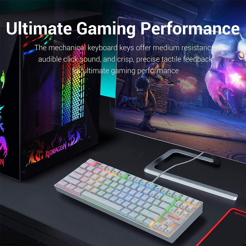 کیبورد گیمینگ ردراگون Kumara K552W-RGB Blue Switch