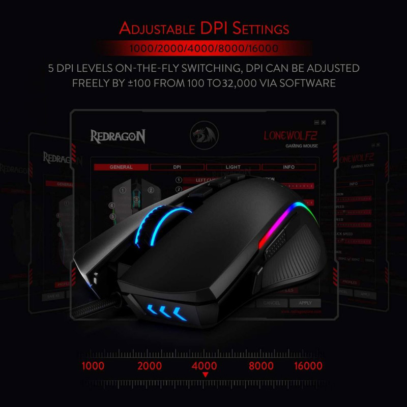 موس گیمینگ Redragon Lonewolf 2 M721-Pro