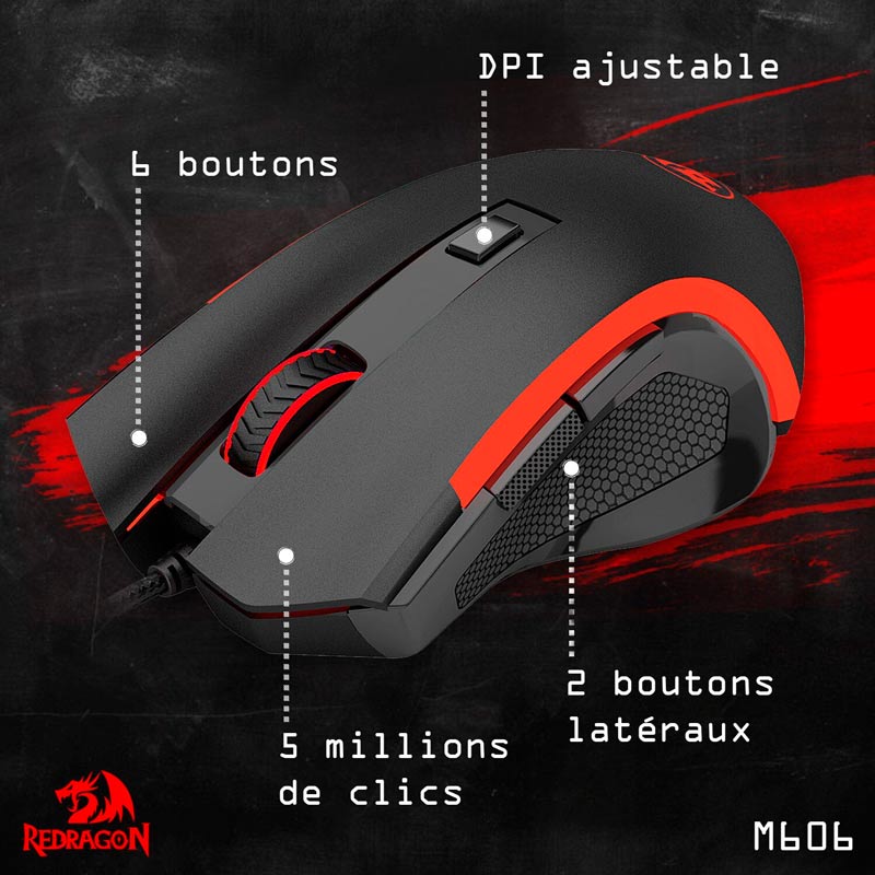 موس گیمینگ Redragon Nothosaur M606