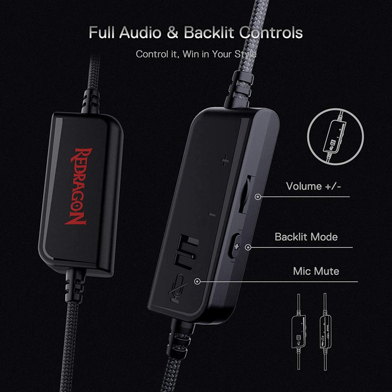 هدست گیمینگ سیم دار Redragon Pandora H350