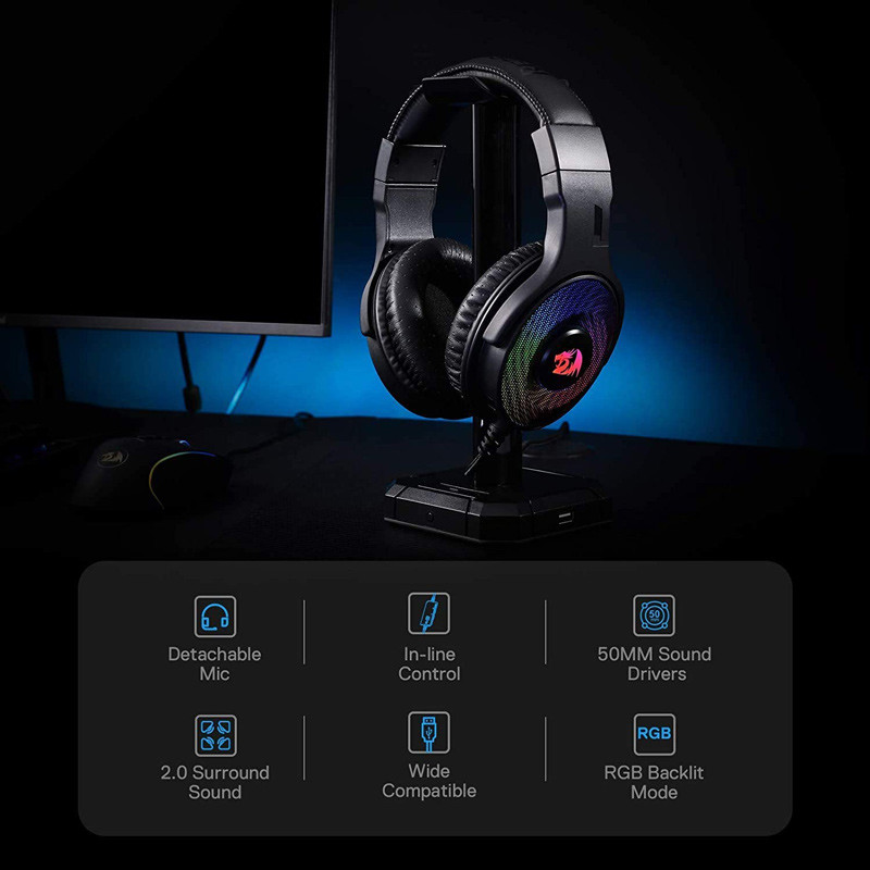 هدست گیمینگ سیم دار Redragon Pandora H350