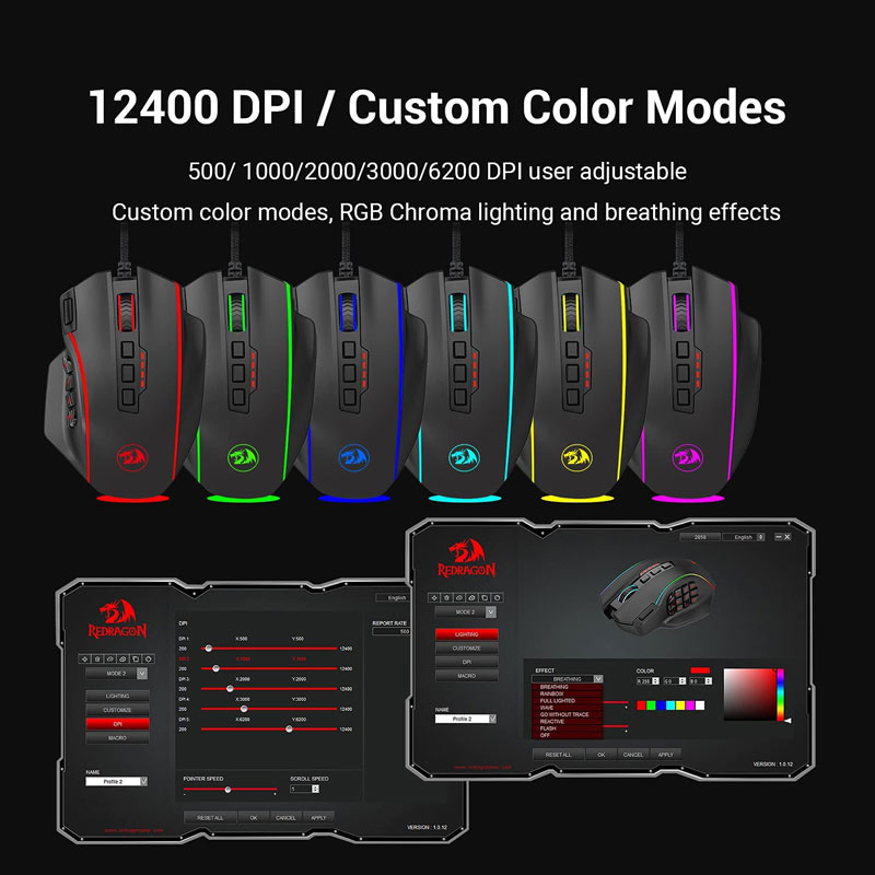 موس گیمینگ Redragon Perdition 4 M901-K2