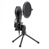 میکروفون کندانسور و پایه لرزشگیر Redragon Quasar 2 GM200-1 + پاپ فیلتر