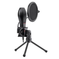 میکروفون کندانسور و پایه لرزشگیر Redragon Quasar 2 GM200-1 + پاپ فیلتر