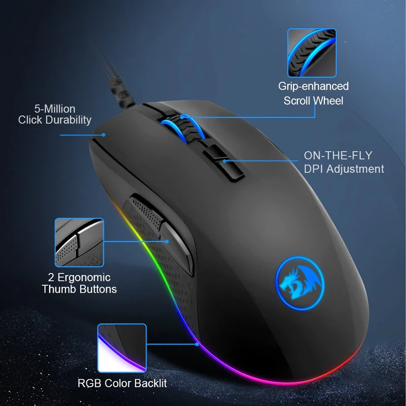 موس گیمینگ Redragon Stormrage M718-RGB