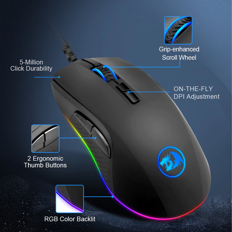 موس گیمینگ Redragon Stormrage M718-RGB