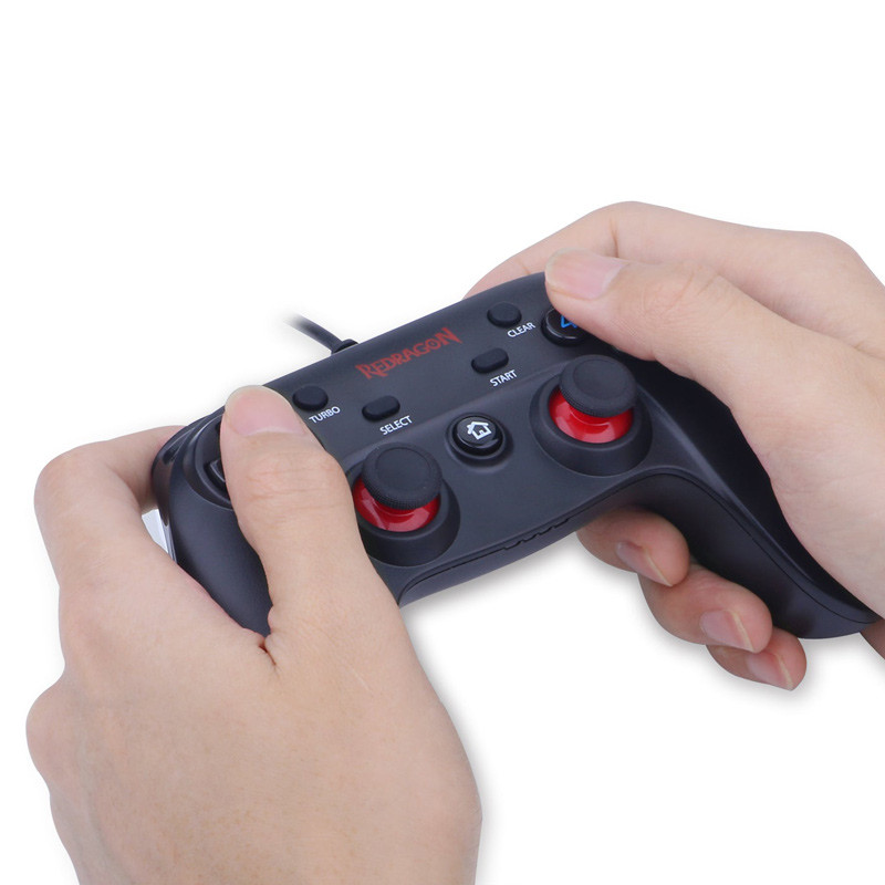 دسته بازی تک شوک دار سیمی Redragon Saturn G807 PC/PS3/PS2