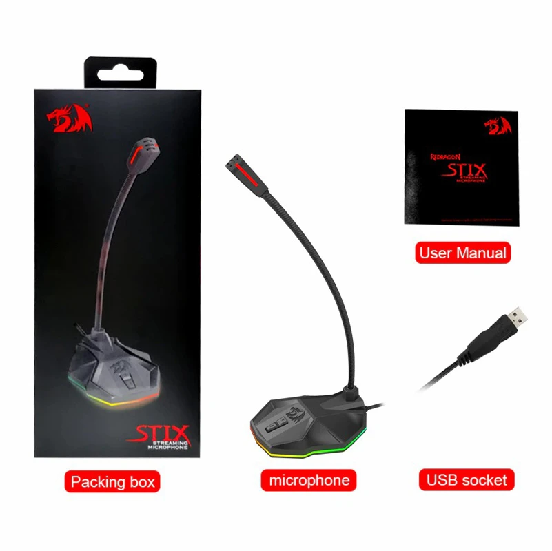 میکروفون رومیزی گیمینگ Redragon Stix GM99