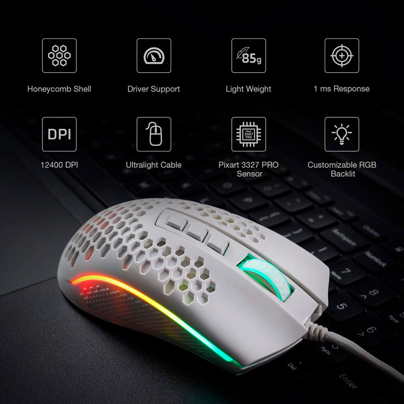 موس گیمینگ Redragon Storm M808-RGB