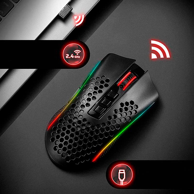 موس بی سیم گیمینگ Redragon Storm Pro M808-KS