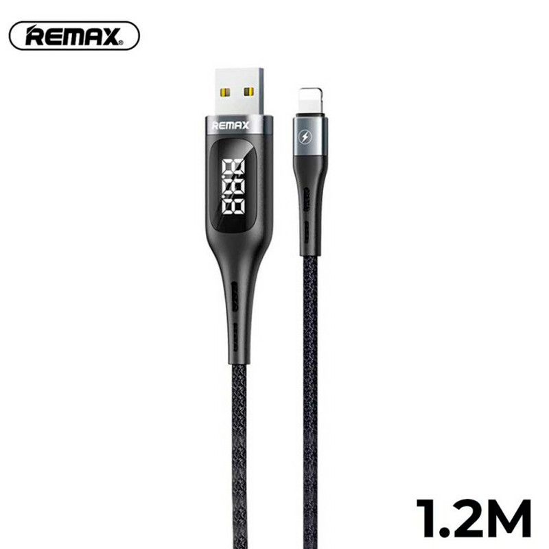 کابل تایمردار آیفونی فست شارژ Remax RC-096i 2.1A 1.2m