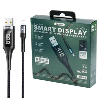 کابل تایمردار آیفونی فست شارژ Remax RC-096i 2.1A 1.2m