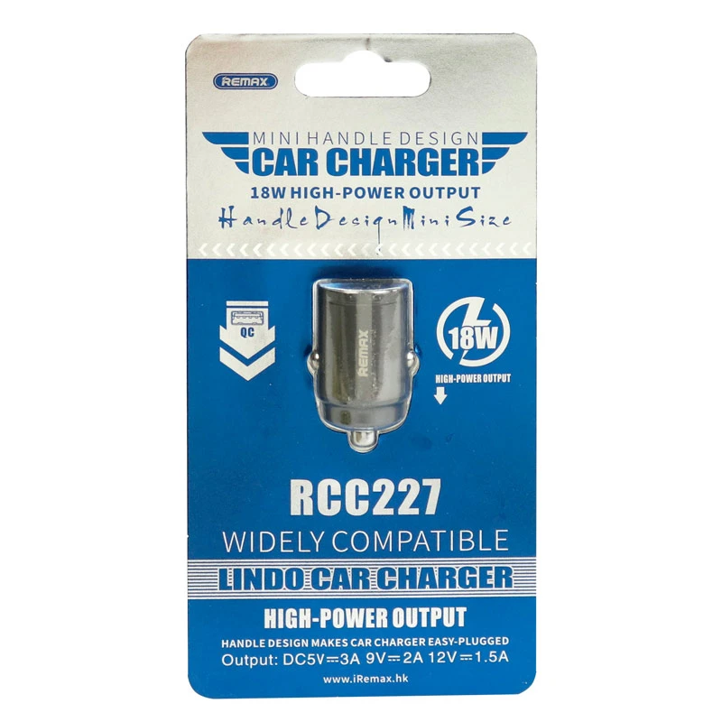 شارژر فندکی فست شارژ Remax RCC227 3A 18W