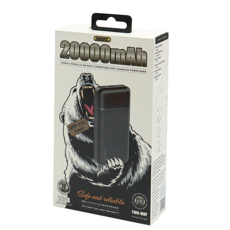 پاور بانک فست شارژ 20000 ریمکس Remax RPP-192 PD 22.5W