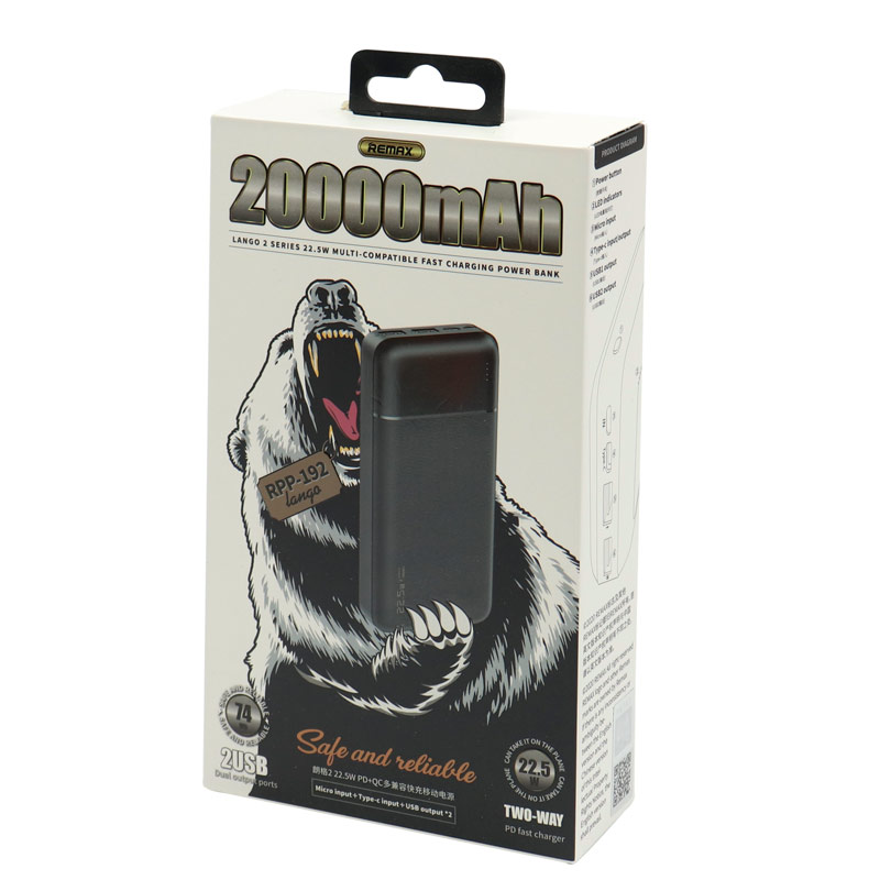 پاور بانک فست شارژ 20000 ریمکس Remax RPP-192 PD 22.5W