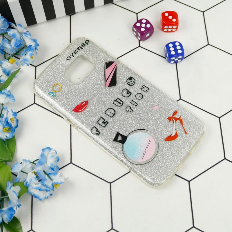 قاب ژله ای طرح دار Samsung Galaxy S7 Edge Robobear نقره ای