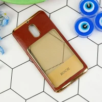 قاب چرمی Rock نوکیا Nokia 6 قهوه ای