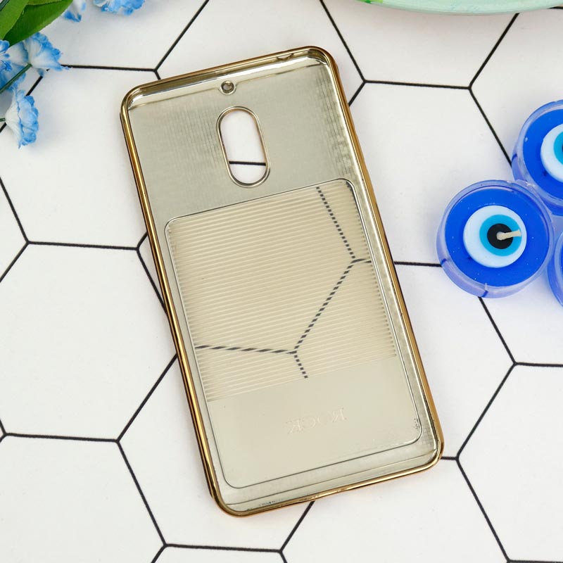 قاب چرمی Rock نوکیا Nokia 6 قهوه ای