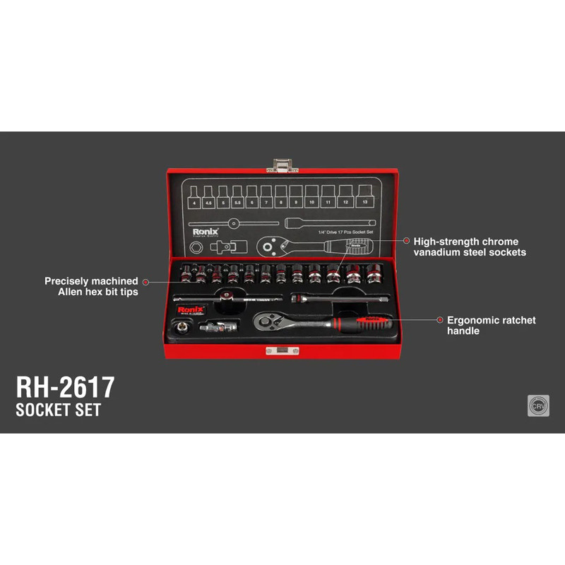 ست 17 عددی آچار بکس Ronix RH-2617