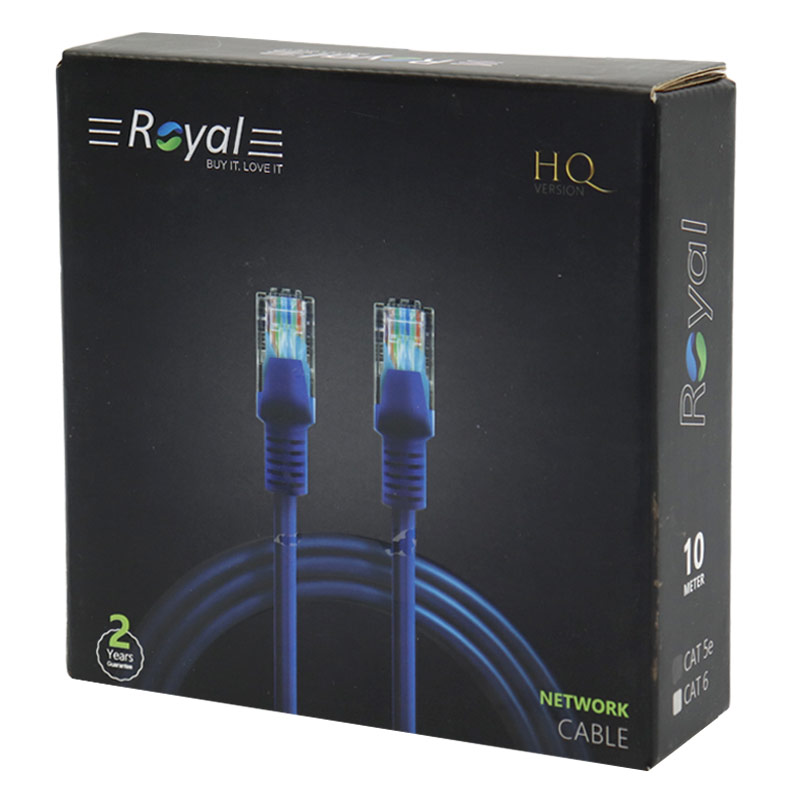 کابل شبکه Royal Cat5e 10m پک دار