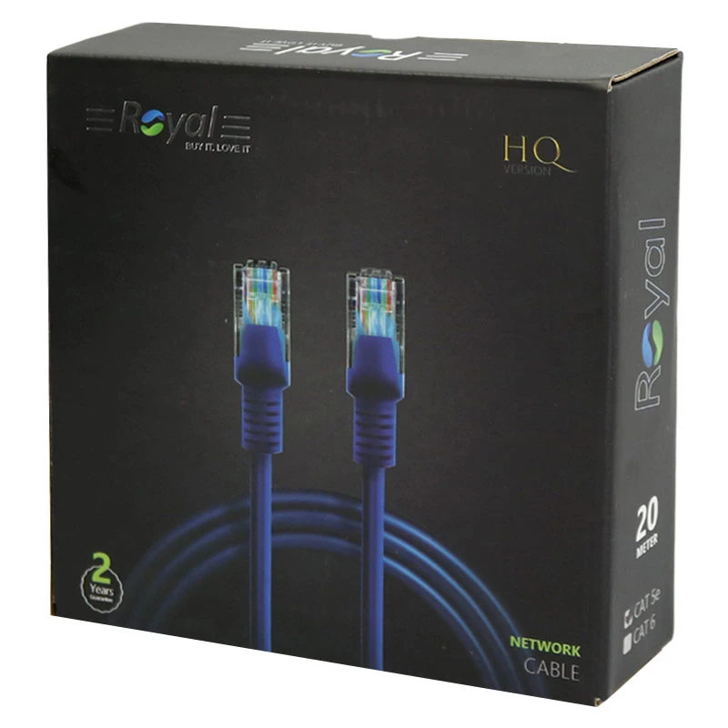 کابل شبکه Royal Cat5e 20m پک دار