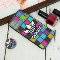قاب طرحدار محافظ لنزدار کشویی + پاپ سوکت طرح Adidas سامسونگ A12 سری C