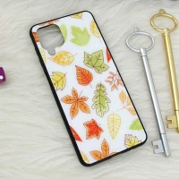 قاب پشت گلسی طرحدار برگ پاییزی Samsung Galaxy A12