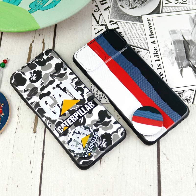 قاب طرحدار محافظ لنزدار کشویی + پاپ سوکت Samsung Galaxy A22 5G سری D