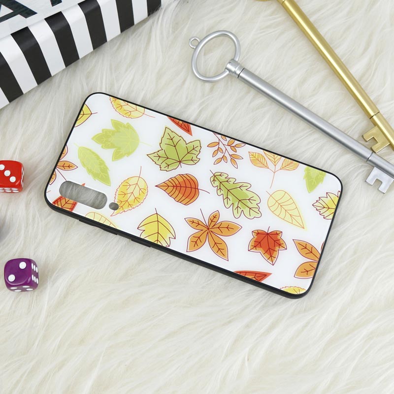 قاب پشت گلسی طرحدار برگ پاییزی Samsung Galaxy A30s / A50s