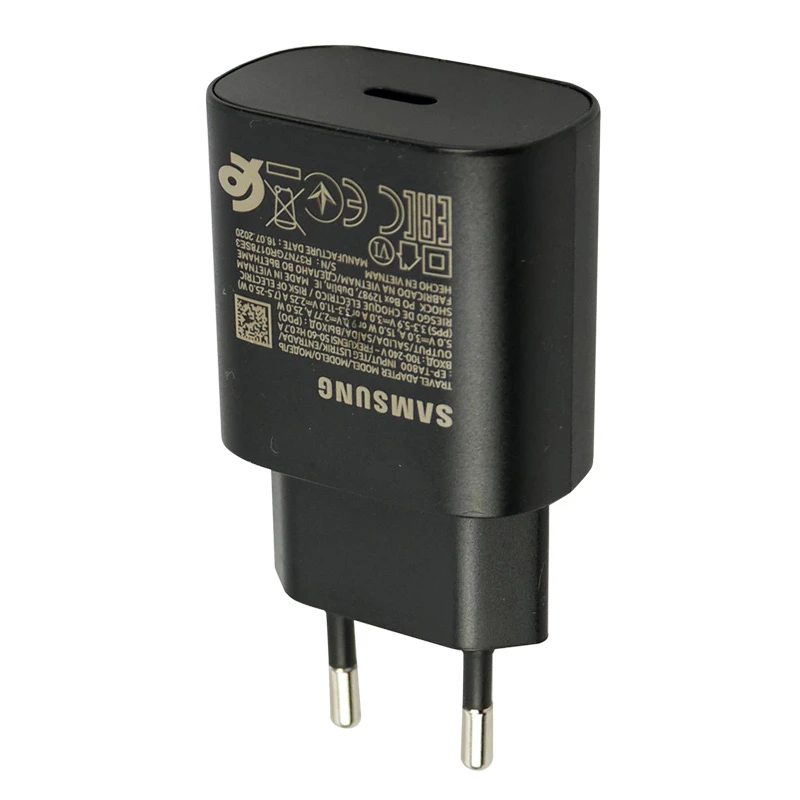 شارژر دیواری اورجینال 25 وات سامسونگ Note 10 PD 3A شرینک