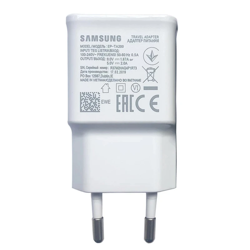 شارژر دیواری 15 وات سامسونگ S10 Plus EP-TA200 PD 2A