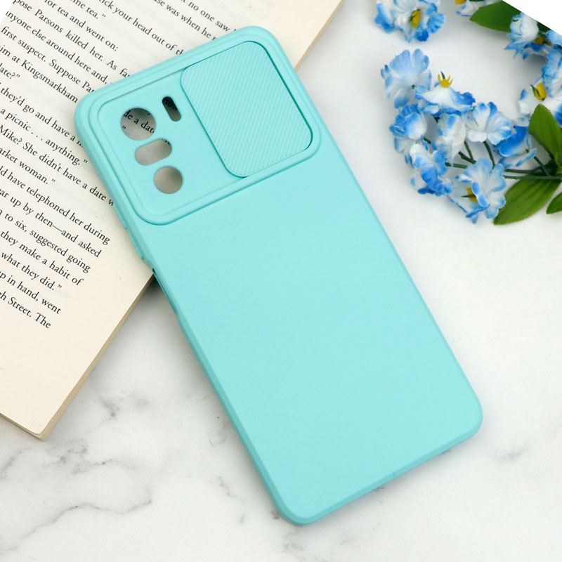 قاب سیلیکونی محافظ لنزدار کشویی Xiaomi Poco F3