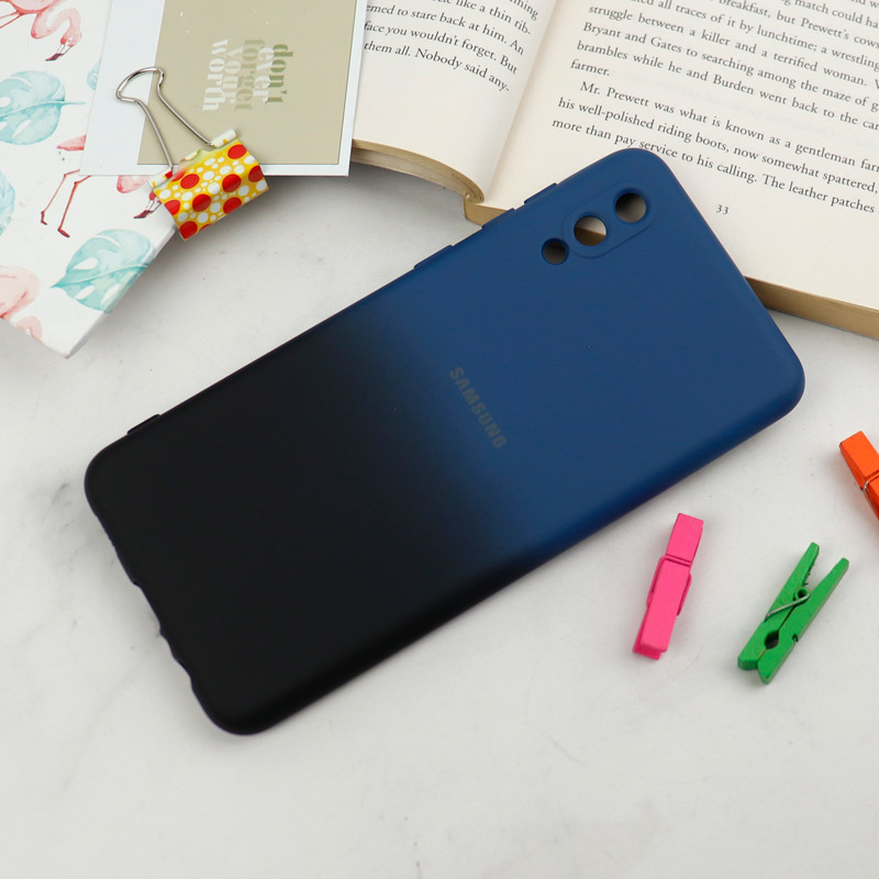 قاب سیلیکونی محافظ لنزدار دو رنگ Samsung Galaxy A02