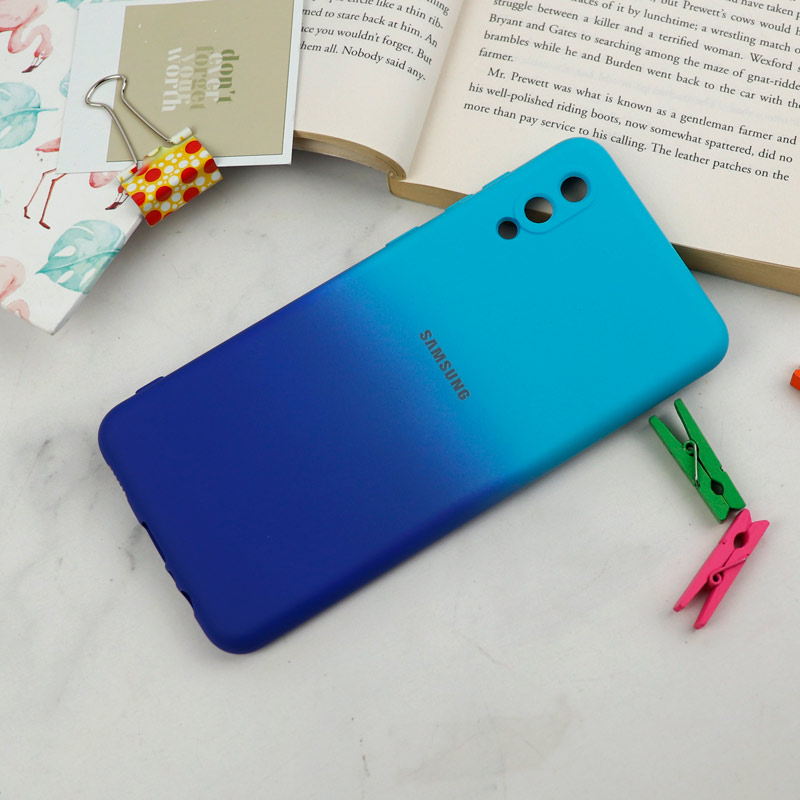 قاب سیلیکونی محافظ لنزدار دو رنگ Samsung Galaxy A02