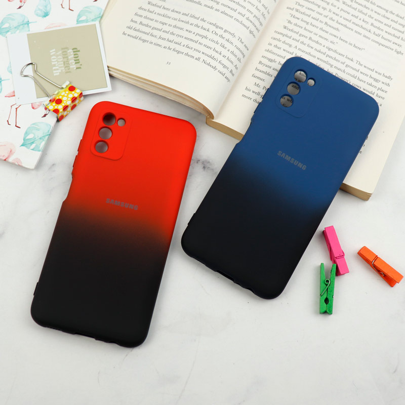 قاب سیلیکونی محافظ لنزدار دو رنگ Samsung Galaxy A03s