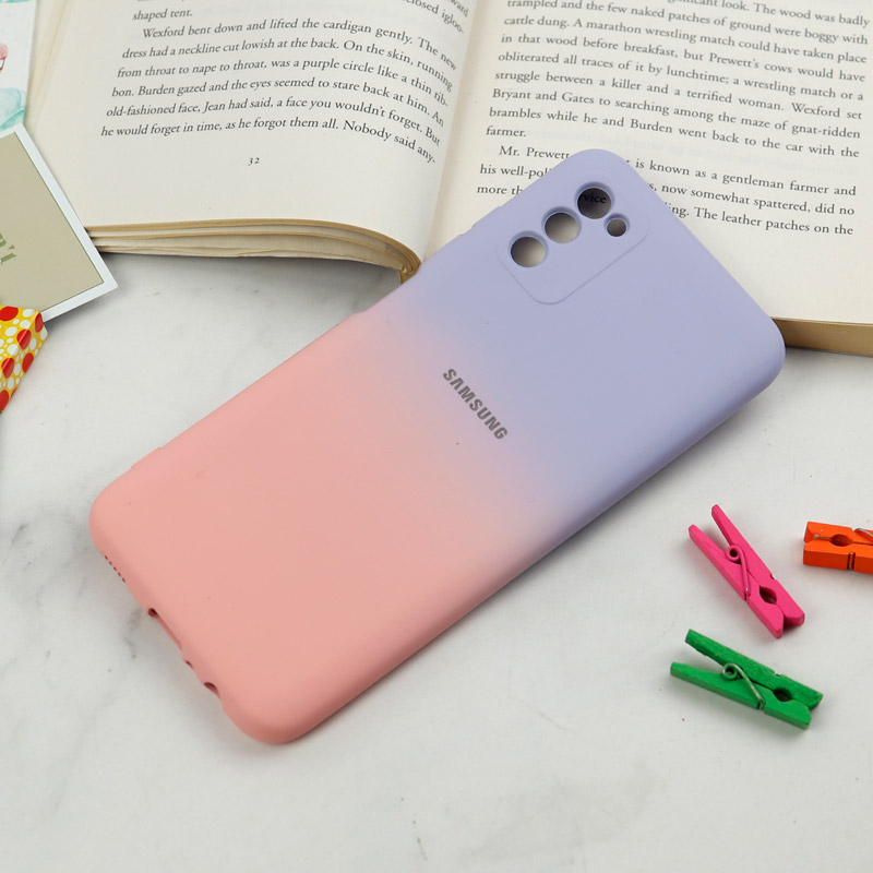 قاب سیلیکونی محافظ لنزدار دو رنگ Samsung Galaxy A03s