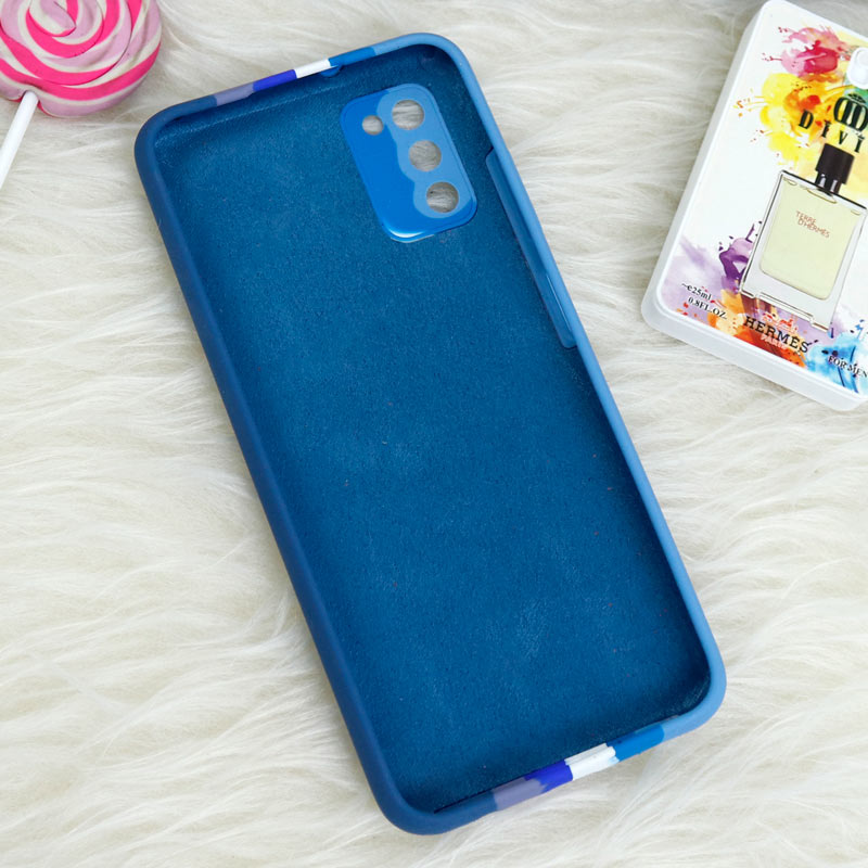 قاب محافظ لنزدار سیلیکونی اورجینال رنگین کمانی Samsung Galaxy A03s / A02s