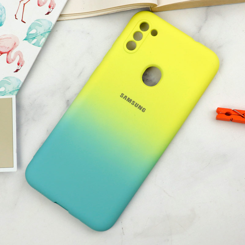 قاب سیلیکونی محافظ لنزدار دو رنگ Samsung Galaxy A11