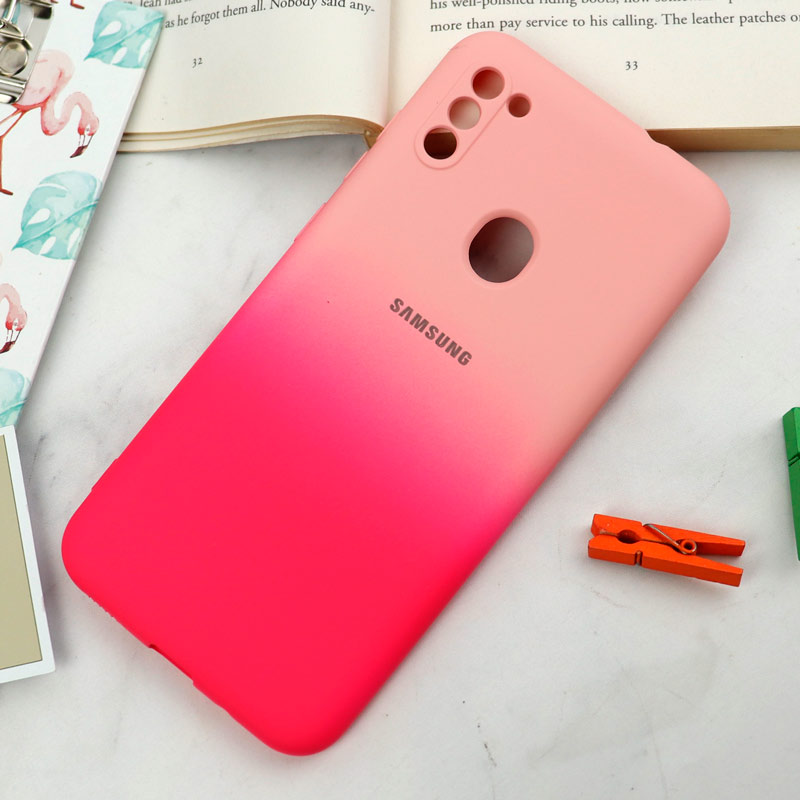 قاب سیلیکونی محافظ لنزدار دو رنگ Samsung Galaxy A11